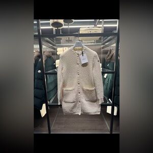 Moncler Padded Wool & Cotton Long Cardigan